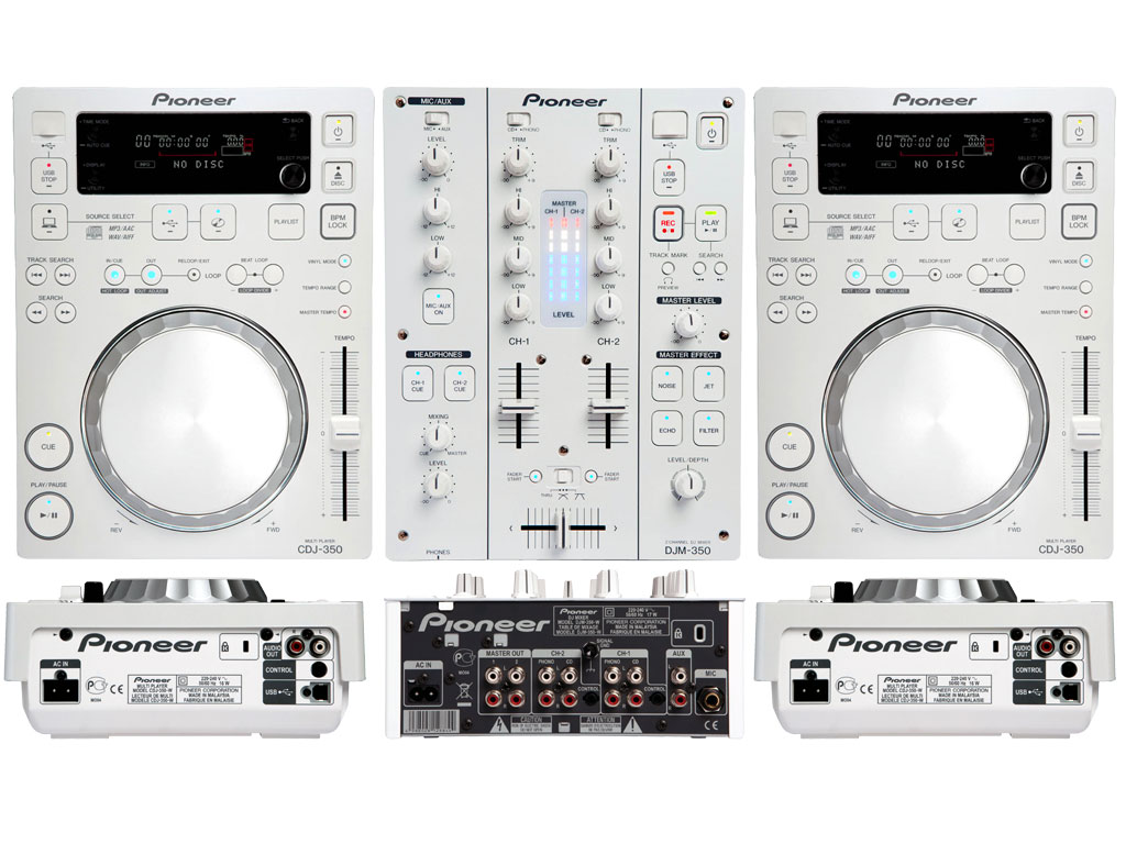 pioneer cdj350 white pack