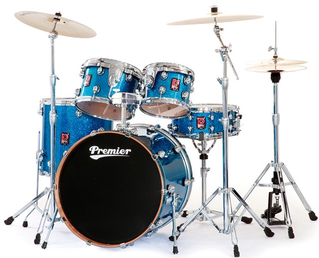 PREMIER GENISTA Maple 22 Batteria in Acero finitura Turquoise Sparkle